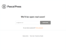 Tablet Screenshot of pascalpress.com